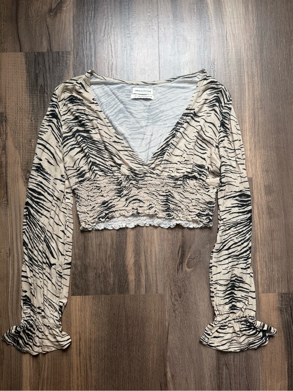 UO Taran Smocked Cop Top